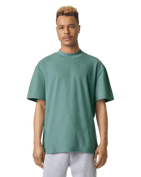 Unisex Mockneck Pique Tee 1PQ - Image 4